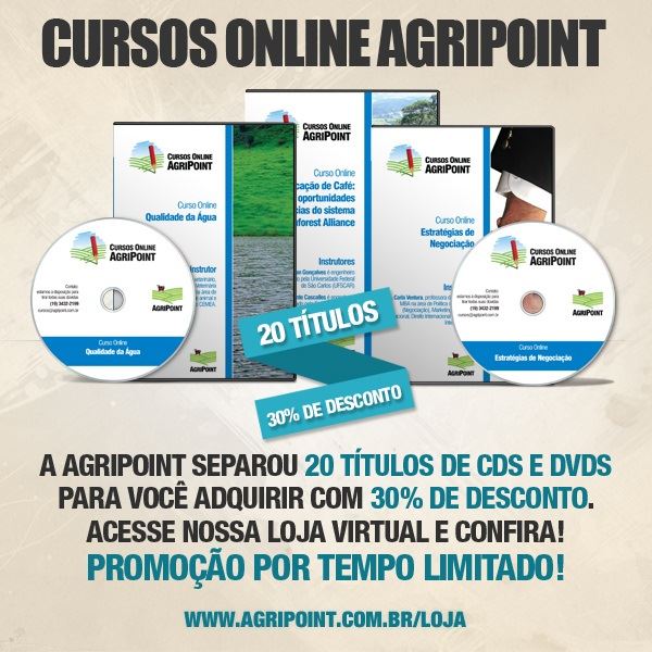 A AgriPoint separou 20 títulos de CDs e DVDs para você adquirir com 30% de desconto. Aproveite!